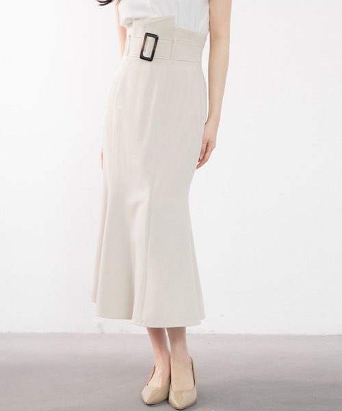 SAISON DE PAPILLON（セゾンドパピヨン）の「ハイウエストマーメイドスカート（スカート・レディース・ブラック/ブラウン/アイボリー/ライトブラウン・S/M/L）」の20枚目の写真