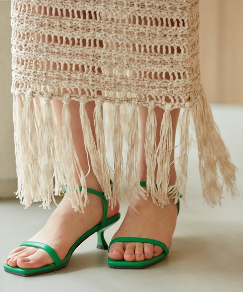 VIS（ビス）の「フリンジクロシェメッシュニットスカート（スカート・レディース・ベージュ系その他3/ブルー系その他4・FREE）」の18枚目の写真