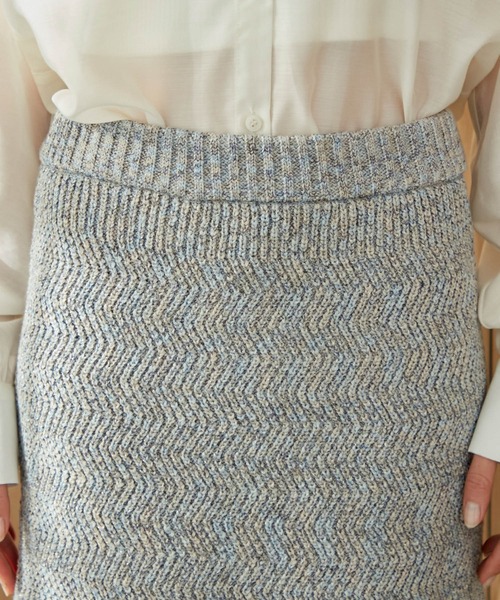VIS（ビス）の「フリンジクロシェメッシュニットスカート（スカート・レディース・ベージュ系その他3/ブルー系その他4・FREE）」の7枚目の写真