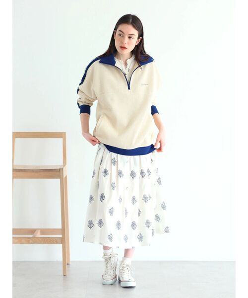 CRAFT STANDARD BOUTIQUE(クラフトスタンダードブティック)の「【ユニセックス】ハーフジップラインスウェット(スウェット・レディース・オレンジ/ベージュ/アイボリー/ブラック・L/M/XL)」の17枚目の写真