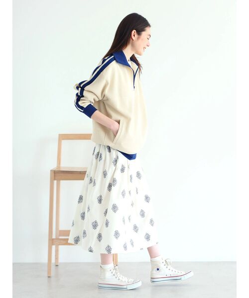 CRAFT STANDARD BOUTIQUE(クラフトスタンダードブティック)の「【ユニセックス】ハーフジップラインスウェット(スウェット・レディース・オレンジ/ベージュ/アイボリー/ブラック・L/M/XL)」の18枚目の写真