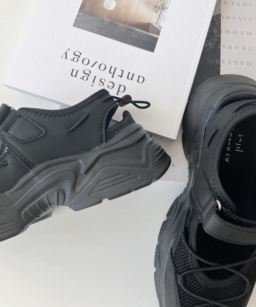 AS KNOW AS plus（アズノゥアズプラス）の「メッシュスニーカーサンダル（サンダル・レディース・ブラック/ホワイト/ベージュ・M/L）」の20枚目の写真