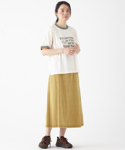 KRIFF MAYER Lady's Collection(クリフメイヤーレディースコレクション)の「リブ切替ピグメントスカート(スカート・レディース・ナチュラル/チャコール/レッド/グリーン/イエロー・MEDIUM/LARGE)」の20枚目の写真