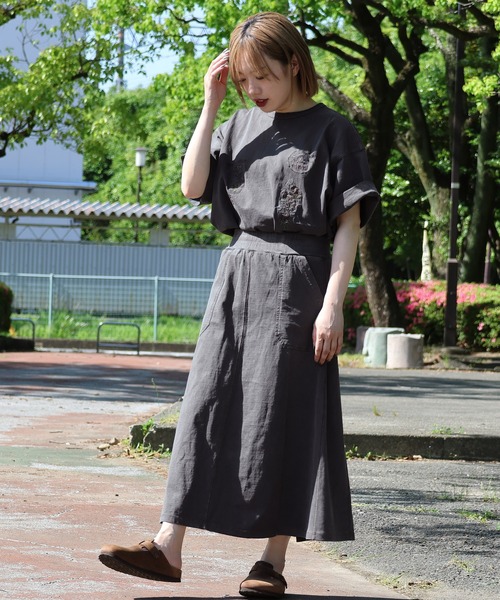 KRIFF MAYER Lady's Collection(クリフメイヤーレディースコレクション)の「リブ切替ピグメントスカート(スカート・レディース・ナチュラル/チャコール/レッド/グリーン/イエロー・MEDIUM/LARGE)」の21枚目の写真