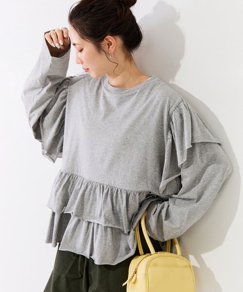 「FREAK'S STORE」 長袖カットソー フリ- オフホワイト レディース FREAK'S STORE 「FREAK'S STORE」 長袖カットソー フリ- オフ