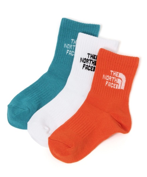 THE NORTH FACE（ザノースフェイス）の「【THE NORTH FACE(ザノースフェイス)】ロゴ3Pソックス（KIDS）（ソックス/靴下・キッズ・その他1/その他2・MEDIUM/LARGE）」の2枚目の写真
