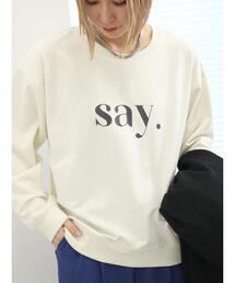 Samansa Mos2 blue | インレイプルオーバー(Tシャツ/カットソー)
