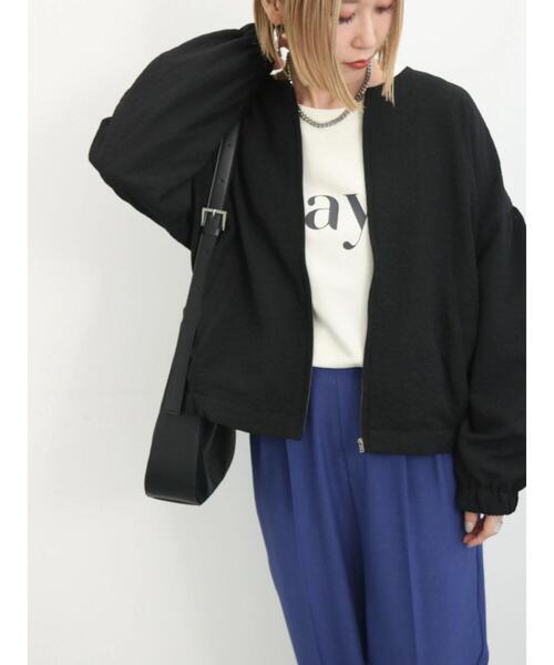 Samansa Mos2 blue（サマンサモスモスブルー）の「インレイプルオーバー（Tシャツ/カットソー・レディース・グレー/イエロー/チャコールグレー/ブルー/オフホワイト・F）」の10枚目の写真