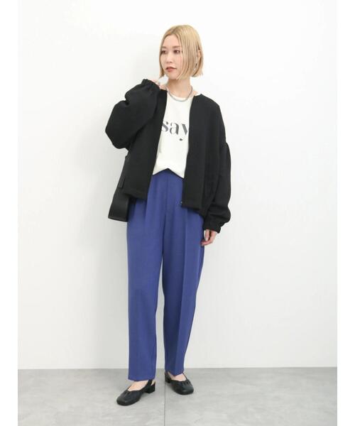 Samansa Mos2 blue（サマンサモスモスブルー）の「インレイプルオーバー（Tシャツ/カットソー・レディース・グレー/イエロー/チャコールグレー/ブルー/オフホワイト・F）」の12枚目の写真