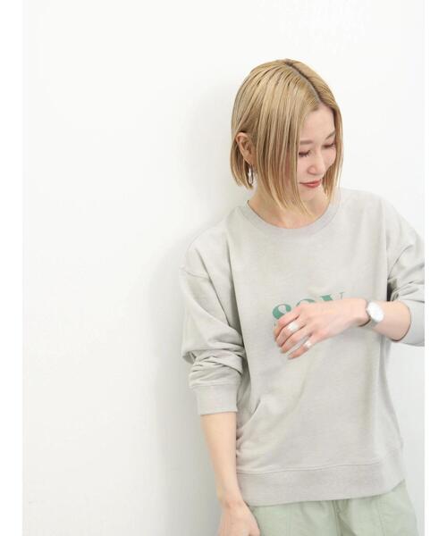 Samansa Mos2 blue（サマンサモスモスブルー）の「インレイプルオーバー（Tシャツ/カットソー・レディース・グレー/イエロー/チャコールグレー/ブルー/オフホワイト・F）」の15枚目の写真