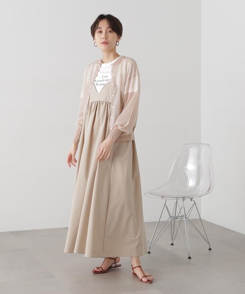N.(N. Natural Beauty Basic)(エヌエヌナチュラルビューティーベーシック)の「◆タイプライター風ロゴTシャツ(Tシャツ/カットソー・レディース・チャコールグレー/ホワイト/ライトグリーン・MEDIUM)」の17枚目の写真