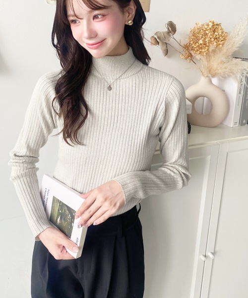 セール】12G ボトルネックラメニットプルオーバー（ニット/セーター