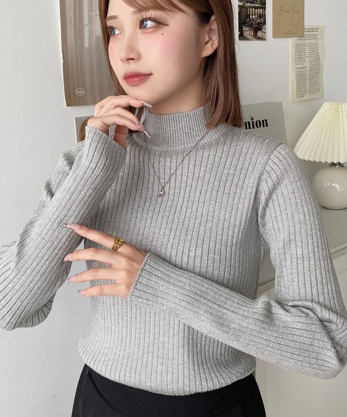 セール】12G ボトルネックラメニットプルオーバー（ニット/セーター