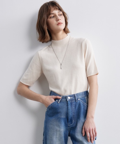 セール】【ELOOPS】クルーネック フィットニットTシャツ・プル
