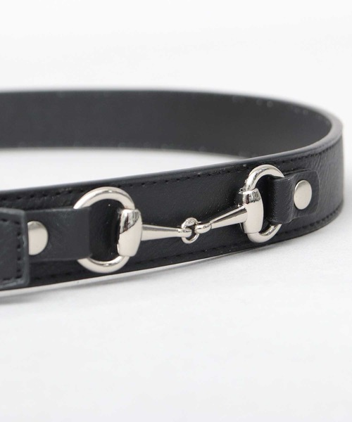 激レア　GUCCI ホースビット　ナローベルト　レザー　エナメル　ブラック グッチ ホースビット ベルト レザー ハトメ 黒 ゴールド色 633125