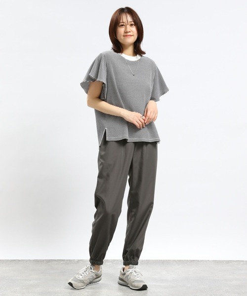 GLOBAL WORK Smile Seed Store（グローバルワーク スマイルシードストア）の「軽やかイージージョグパンツ/987274（その他パンツ・レディース・ベージュ/チャコール/カーキ/ブラック・X-LARGE/LARGE/MEDIUM/SMALL）」の12枚目の写真