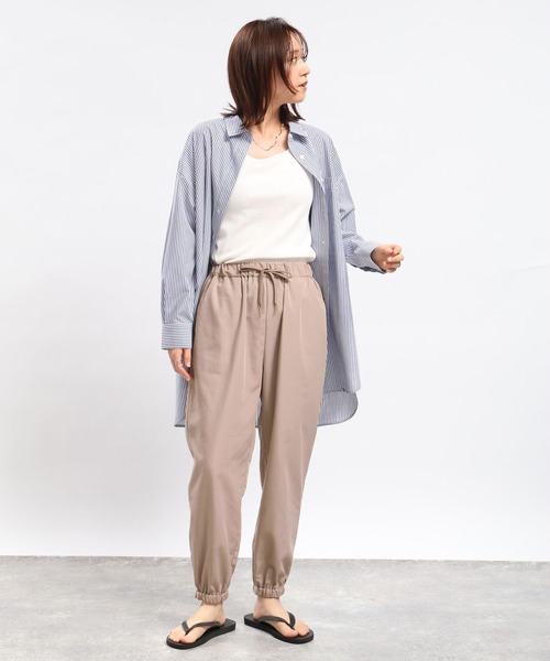 GLOBAL WORK Smile Seed Store（グローバルワーク スマイルシードストア）の「軽やかイージージョグパンツ/987274（その他パンツ・レディース・ベージュ/チャコール/カーキ/ブラック・X-LARGE/LARGE/MEDIUM/SMALL）」の18枚目の写真