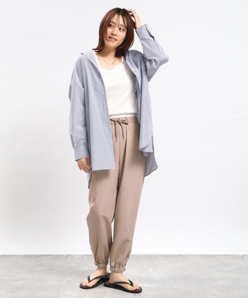 GLOBAL WORK Smile Seed Store（グローバルワーク スマイルシードストア）の「軽やかイージージョグパンツ/987274（その他パンツ・レディース・ベージュ/チャコール/カーキ/ブラック・X-LARGE/LARGE/MEDIUM/SMALL）」の19枚目の写真