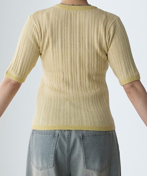 FOXEY ボーダー半袖ニット 1回短時間着用美品♪︎ by muni:r（バイ ムニール）の「ボーダー半袖襟付きニット