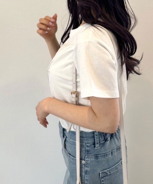 OLIVE des OLIVE（オリーブデオリーブ）の「ロゴTシャツ　1041060550（Tシャツ/カットソー・レディース・トップグレー/ホワイト/ブラック/ピンク/イエロー/サックスブルー/オフホワイト・FREE）」の11枚目の写真