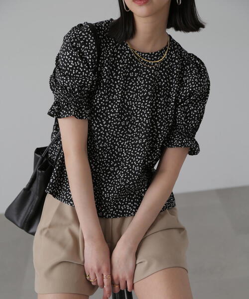 FREE'S MART（フリーズマート）の「◆ギャザースリーブ半袖ブラウス（シャツ/ブラウス・レディース・ブラック系その他/ベージュ系その他/ホワイト系その他・FREE）」の22枚目の写真