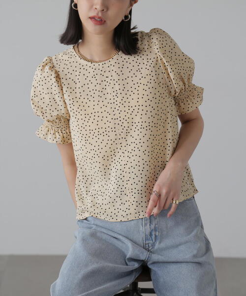 FREE'S MART（フリーズマート）の「◆ギャザースリーブ半袖ブラウス（シャツ/ブラウス・レディース・ブラック系その他/ベージュ系その他/ホワイト系その他・FREE）」の17枚目の写真