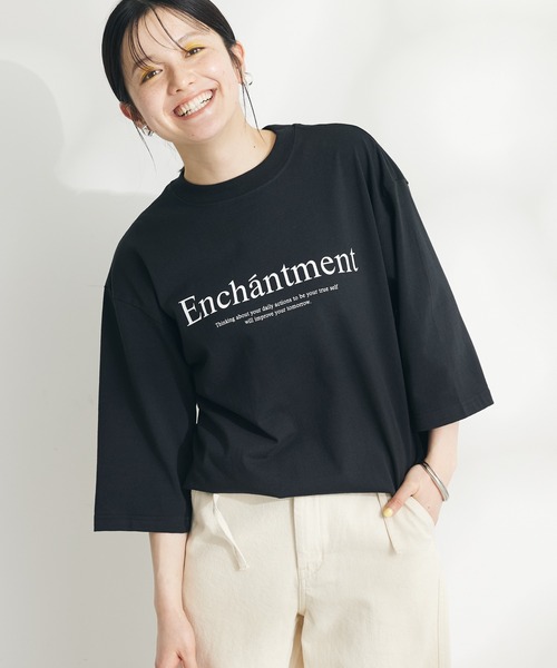 CRAFT STANDARD BOUTIQUE(クラフトスタンダードブティック)の「【ユニセックス】Enchantment 7分袖TEE(Tシャツ/カットソー・レディース・ブラック/ホワイト・XL/L/M)」の1枚目の写真