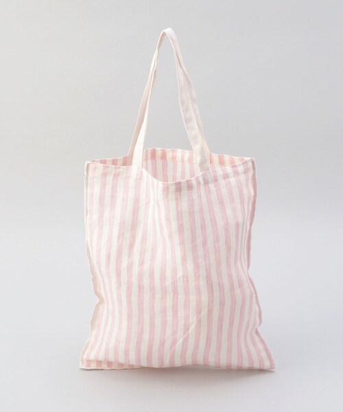 212 KITCHEN STORE(トゥワントゥキッチンストア)の「リネンストライプ エコバッグS WH×PK <212Kオリジナル>(エコバッグ/サブバッグ・レディース・その他・00)」の3枚目の写真