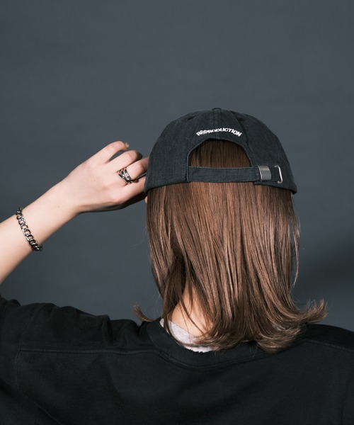 RePRODUCTION LABEL（リプロダクションレーベル）の「【ユニセックス】【RePRODUCTION LABEL / リプロダクションレーベル】ピグメント刺繍キャップ（キャップ・レディース・グリーン/アイボリー/チャコールグレー/ブルー・FREE）」の12枚目の写真