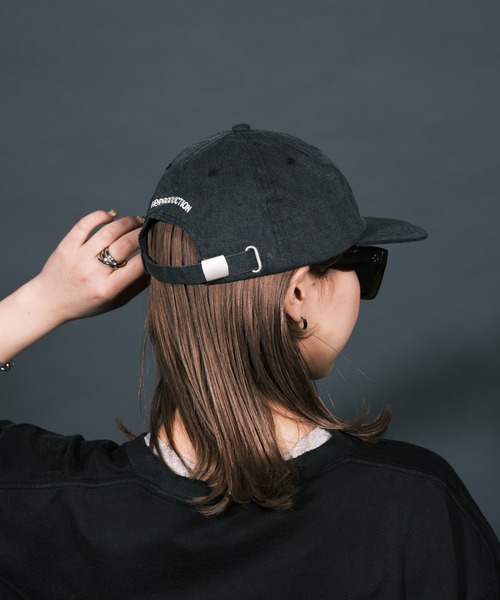 RePRODUCTION LABEL（リプロダクションレーベル）の「【ユニセックス】【RePRODUCTION LABEL / リプロダクションレーベル】ピグメント刺繍キャップ（キャップ・レディース・グリーン/アイボリー/チャコールグレー/ブルー・FREE）」の13枚目の写真