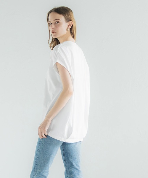 coca（coca）（コカ）の「バックタックカットソーチュニック（Tシャツ/カットソー・レディース・チャコール/ブラック/ホワイト・M/L）」の5枚目の写真