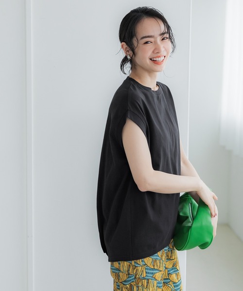 coca（coca）（コカ）の「バックタックカットソーチュニック（Tシャツ/カットソー・レディース・チャコール/ブラック/ホワイト・M/L）」の9枚目の写真