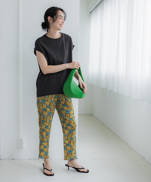coca（coca）（コカ）の「バックタックカットソーチュニック（Tシャツ/カットソー・レディース・チャコール/ブラック/ホワイト・M/L）」の8枚目の写真