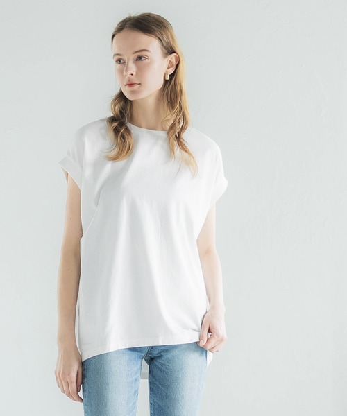 coca（coca）（コカ）の「バックタックカットソーチュニック（Tシャツ/カットソー・レディース・チャコール/ブラック/ホワイト・M/L）」の7枚目の写真