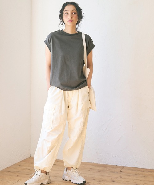 coca（coca）（コカ）の「バックタックカットソーチュニック（Tシャツ/カットソー・レディース・チャコール/ブラック/ホワイト・M/L）」の13枚目の写真