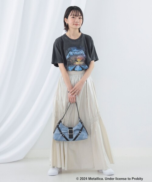 Ray BEAMS（レイビームス）の「Ray BEAMS / グロッシー ギャザー スカート（スカート・レディース・ブラック/ホワイト系その他6・1/0）」の6枚目の写真