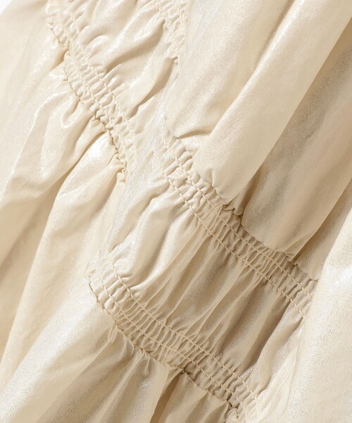 Ray BEAMS（レイビームス）の「Ray BEAMS / グロッシー ギャザー スカート（スカート・レディース・ブラック/ホワイト系その他6・1/0）」の15枚目の写真