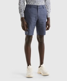 BENETTON (UNITED COLORS OF BENETTON) | リネン先染めストライプバミューダショートパンツ(その他パンツ)