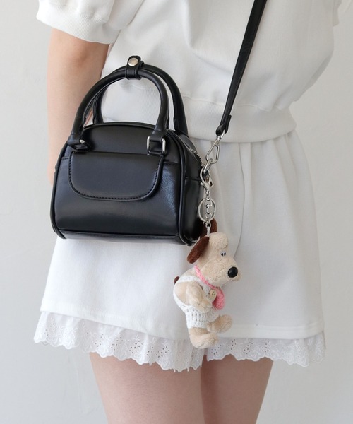 nomnom(ノムノム)の「【nomnom】ボストンミニショルダーバッグ(ショルダーバッグ・レディース・ダークブラウン/アイボリー/ブラック・FREE)」の8枚目の写真