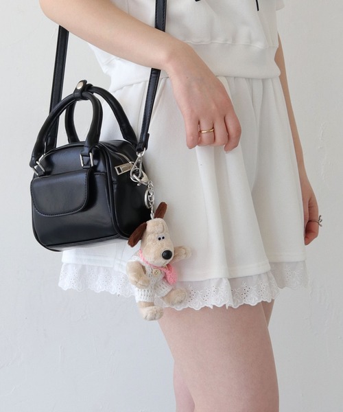 nomnom(ノムノム)の「【nomnom】ボストンミニショルダーバッグ(ショルダーバッグ・レディース・ダークブラウン/アイボリー/ブラック・FREE)」の10枚目の写真