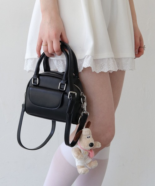 nomnom(ノムノム)の「【nomnom】ボストンミニショルダーバッグ(ショルダーバッグ・レディース・ダークブラウン/アイボリー/ブラック・FREE)」の11枚目の写真