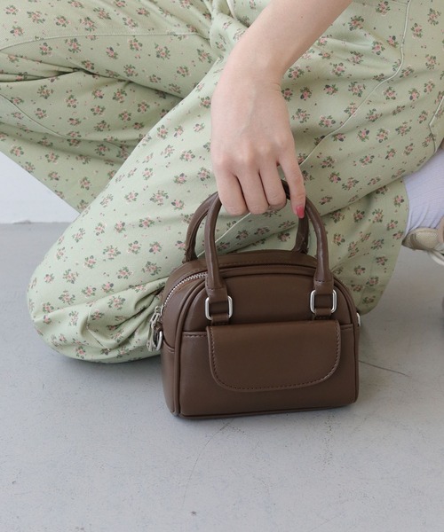 nomnom(ノムノム)の「【nomnom】ボストンミニショルダーバッグ(ショルダーバッグ・レディース・ダークブラウン/アイボリー/ブラック・FREE)」の12枚目の写真