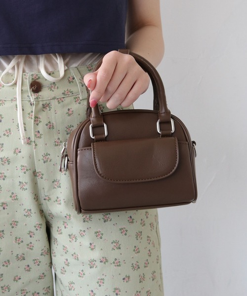 nomnom(ノムノム)の「【nomnom】ボストンミニショルダーバッグ(ショルダーバッグ・レディース・ダークブラウン/アイボリー/ブラック・FREE)」の14枚目の写真