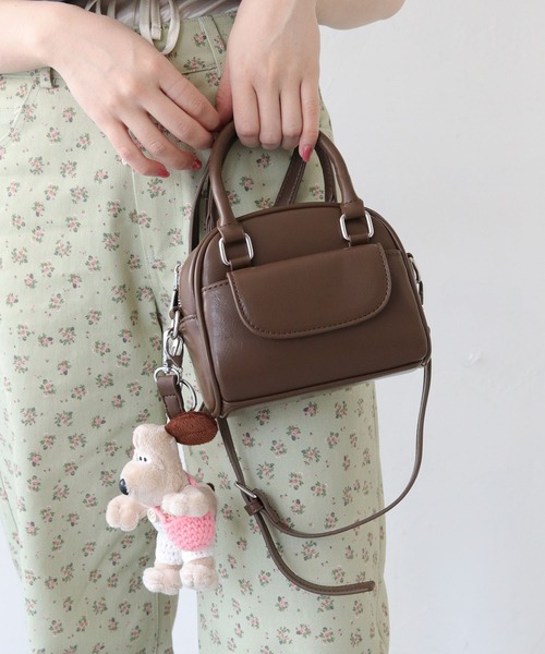 nomnom(ノムノム)の「【nomnom】ボストンミニショルダーバッグ(ショルダーバッグ・レディース・ダークブラウン/アイボリー/ブラック・FREE)」の16枚目の写真