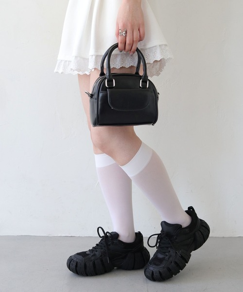 nomnom(ノムノム)の「【nomnom】ボストンミニショルダーバッグ(ショルダーバッグ・レディース・ダークブラウン/アイボリー/ブラック・FREE)」の6枚目の写真