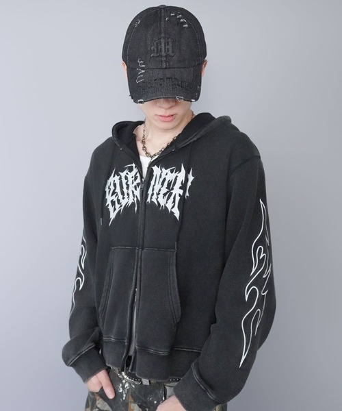 SPINNS（スピンズ）の「ダメージデニムキャップ/韓国/Y2K/グランジストリート/ユニセックス（キャップ・メンズ・ブラウン/ブラック・ONESIZE）」の15枚目の写真