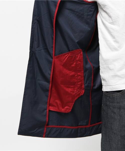 WEGO（ウィゴー）の「WEGO/ライトステンカラーコート（ステンカラーコート・メンズ・ネイビー/ワイン・MEDIUM/LARGE）」の10枚目の写真