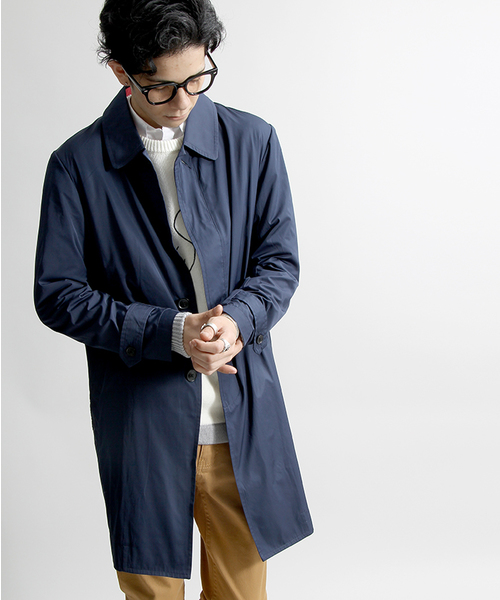 WEGO（ウィゴー）の「WEGO/ライトステンカラーコート（ステンカラーコート・メンズ・ネイビー/ワイン・MEDIUM/LARGE）」の15枚目の写真