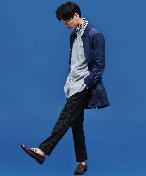 WEGO（ウィゴー）の「WEGO/ライトステンカラーコート（ステンカラーコート・メンズ・ネイビー/ワイン・MEDIUM/LARGE）」の16枚目の写真