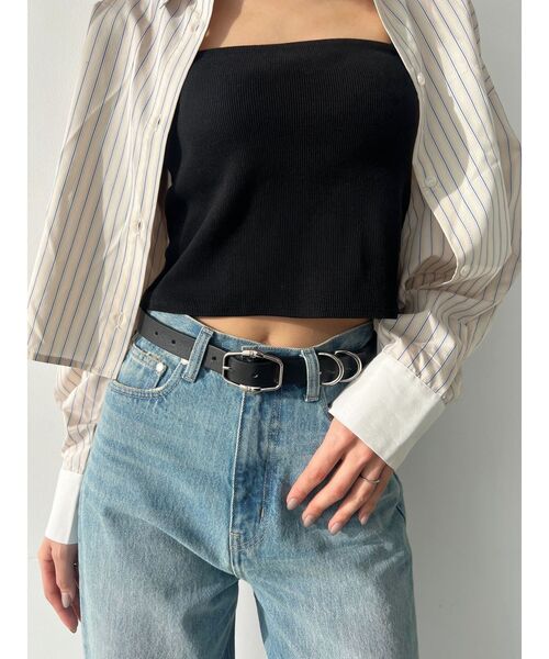 EMODA（エモダ）の「スクエアロゴバックルベルト（ベルト・レディース・ブラック/ブラウン・FREE）」の5枚目の写真